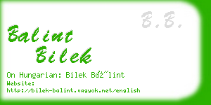 balint bilek business card